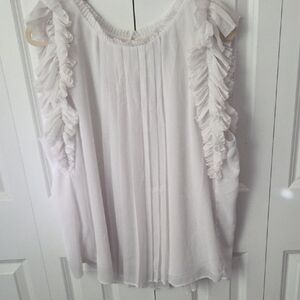 Chic Ruffle Sleeve Blouse - White